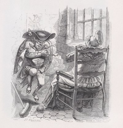 The Little Red Man from The Complete Works of Béranger, 1836. Tvůrci: Louis-Henri Brevière, Cesar-Auguste Hebert. od Louis Henri Brevière, Cesar Auguste Hebert