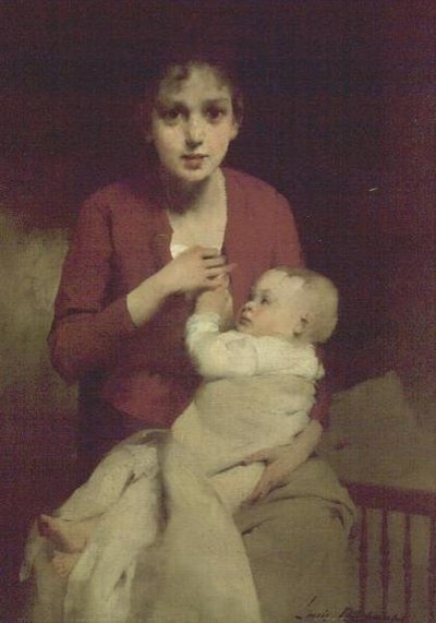 Matka a dítě od Louis Henri Deschamps