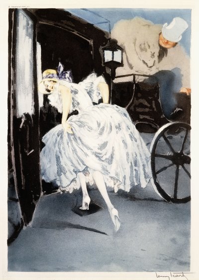 Odjezd, kolem 1941 (lept a suchá jehla) od Louis Icart