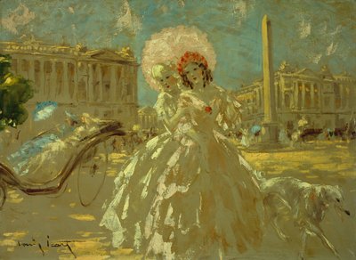 Place de la Concorde (olej na plátně) od Louis Icart