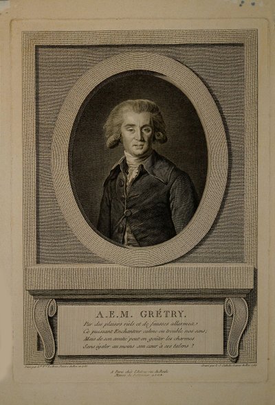 Portrét skladatele André Ernest Modeste Grétry 1741-1813, 1786. od Louis Jacques Cathelin