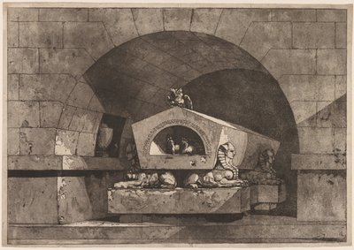 Hrob se Sfingou od Louis-Jean Desprez