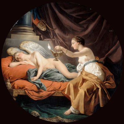 Psychika Překvapivý Spící Amor od Louis Jean François Lagrenée
