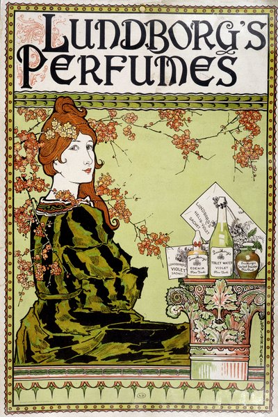 Reklama na vůni “” Lundborg”” – od Rhead, v.1895 od Louis John Rhead