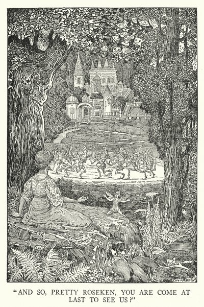 "A tak, krásná Rosekene, přišla jsi nás konečně vidět?" (litho) od Louis John Rhead