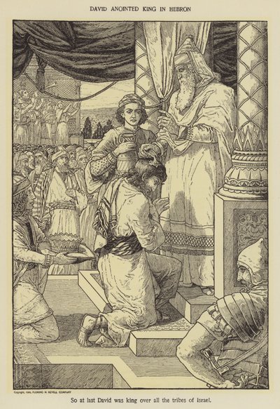 David pomazal krále v Hebronu od Louis John Rhead