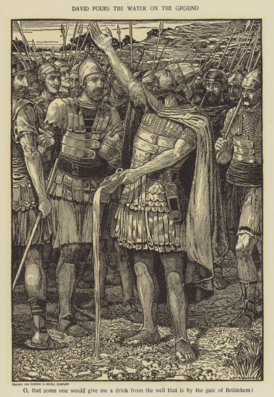 David vylévá vodu na zem od Louis John Rhead