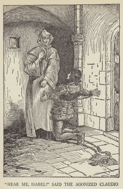 Poslouchej mě, Isabel! řekl utrápený Claudio od Louis John Rhead