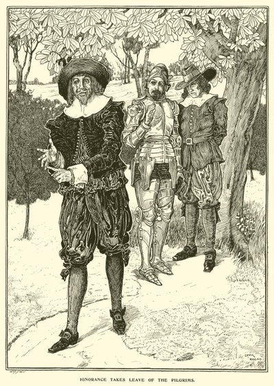 Nevědomost odchází od poutníků (rytina) od Louis John Rhead