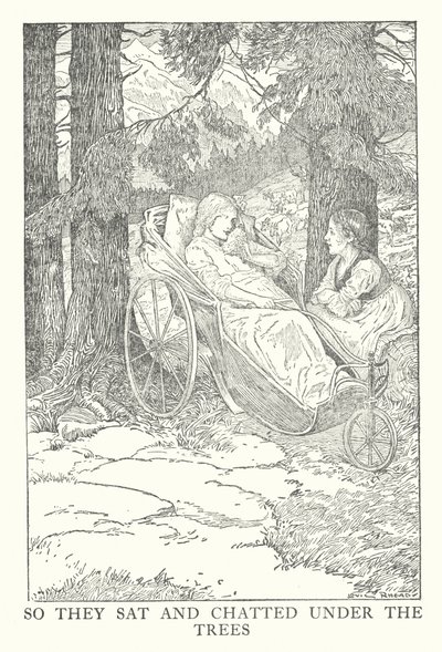 Ilustrace k Heidi od Johanny Spyri (litografie) od Louis John Rhead