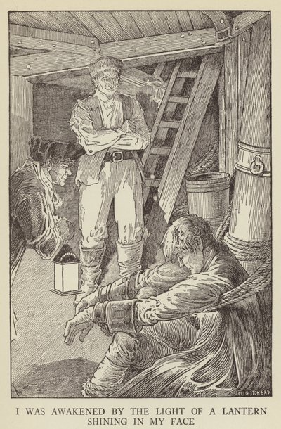 Ilustrace k filmu Uneseno od Roberta Louise Stevensona od Louis John Rhead