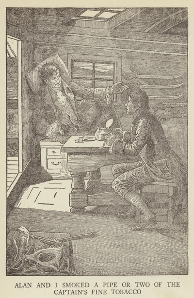 Ilustrace k filmu Uneseno od Roberta Louise Stevensona od Louis John Rhead