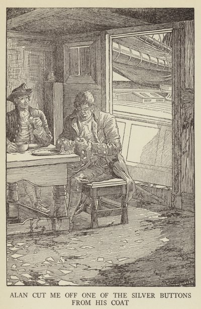 Ilustrace k filmu Uneseno od Roberta Louise Stevensona od Louis John Rhead
