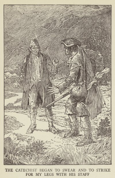 Ilustrace k filmu Uneseno od Roberta Louise Stevensona od Louis John Rhead