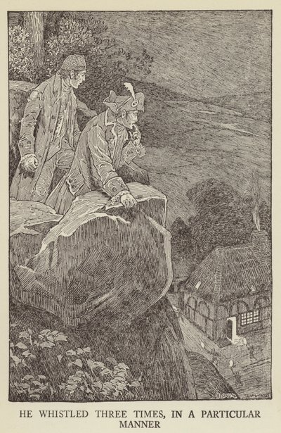 Ilustrace k filmu Uneseno od Roberta Louise Stevensona od Louis John Rhead
