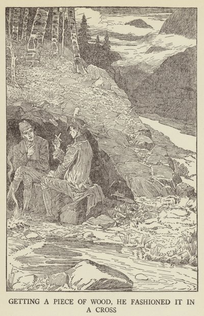 Ilustrace k filmu Uneseno od Roberta Louise Stevensona od Louis John Rhead