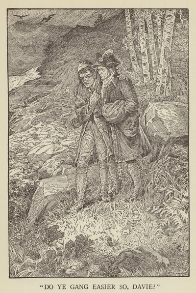 Ilustrace k filmu Uneseno od Roberta Louise Stevensona od Louis John Rhead