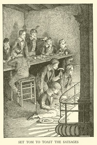 Ilustrace pro Tom Brown’s School-Days (rytina) od Louis John Rhead