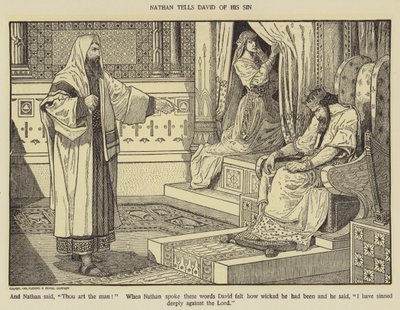 Nátan říká Davidovi o jeho hříchu od Louis John Rhead