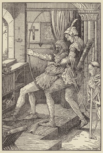 Robin vystřelí svůj poslední hřídel od Louis John Rhead