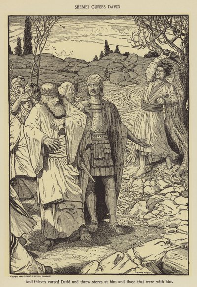 Shimei prokleje Davida od Louis John Rhead