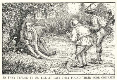 Tak to vystopovali, až nakonec našli svého ubohého kamaráda (litho) od Louis John Rhead