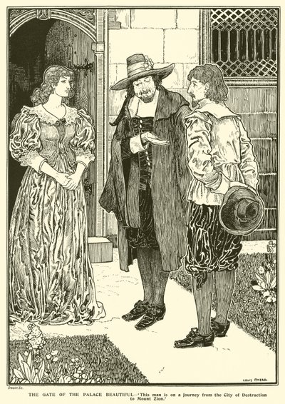 Krásná brána paláce (rytina) od Louis John Rhead