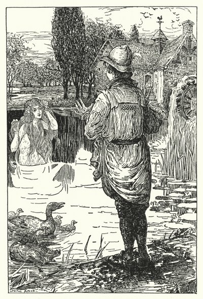 Vodní víla (litho) od Louis John Rhead