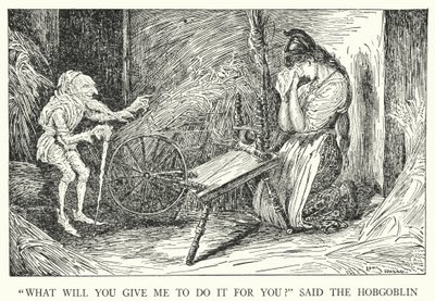 "Co mi dáš, abych to pro tebe udělal?" řekl Hobgoblin (litho) od Louis John Rhead