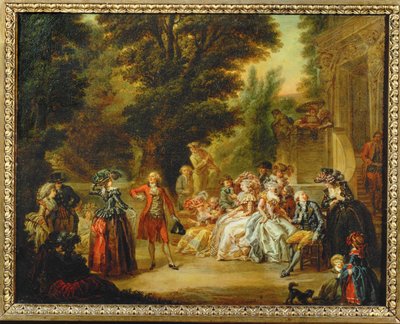 Menuet pod dubem od Louis Joseph (1731-98) Watteau