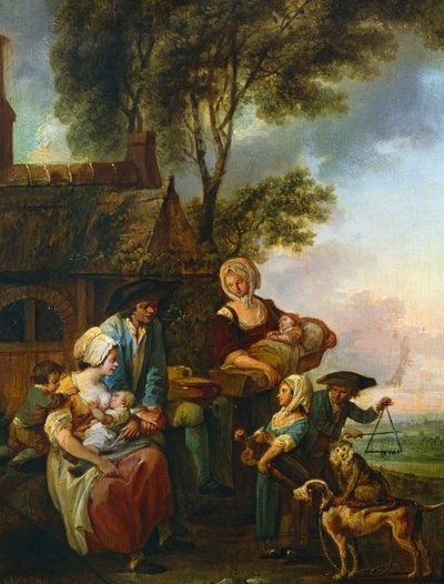 Přehrávač hurdisky od Louis Joseph (1731 98) Watteau