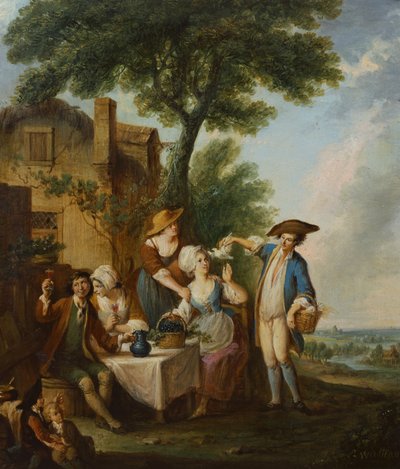 The Pretty Dove (olej na plátně) od Louis Joseph (1731 98) Watteau