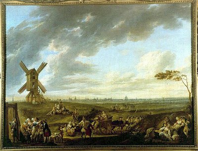 Pohled na Lille pořízený Dieu-de-Marcq - Louis Joseph Watteau dit Watteau de Lille (1731-1798), Musee de Lille od Louis Joseph  Watteau