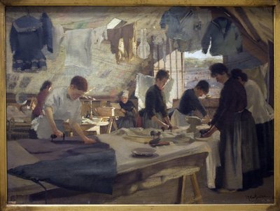 Ripperova dílna v Trouville. Obraz Louis Joseph Anthonissen (1849-1913), Olej na plátně od Louis Joseph Anthonissen