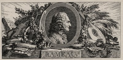 Portrét Jean-Philippe Rameau (1683-1764), rytina Louis-Joseph Masquelier od Louis Joseph I Masquelier