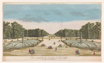 Pohled do zahrady ve Versailles Vue des Jardins de Versailles (název na objektu) od Louis Joseph Mondhare