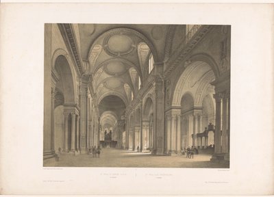 Interiér katedrály svatého Pavla v Londýně Vnitřní pohled svatého Pavla v Londýně / St. Paul vue intérieure à Londres (název na objektu) Anglie, Irsko a Skotsko (název série) Anglie, Irsko a Skotsko (název série) od Louis Jules Arnout