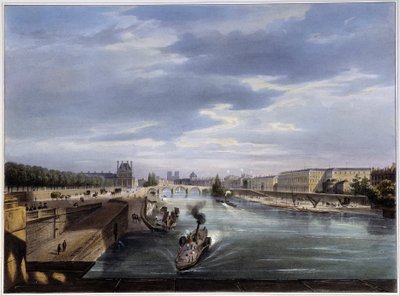 Le pont Royal - v „Paris en 1837“ od Arnouta od Louis Jules Arnout