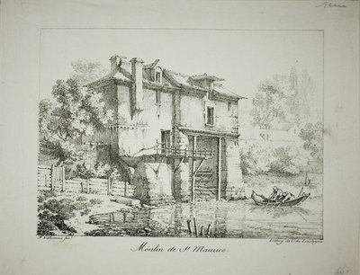 Mlýn u svatého Mořice od Louis Jules Frederic Villeneuve