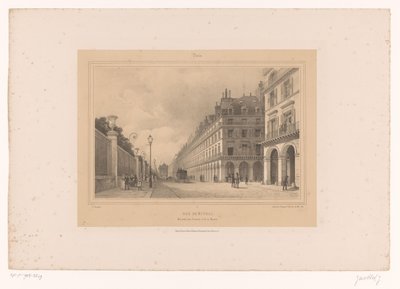 Pohled na Rue de Rivoli Rue de Rivoli. Ministère des Finances et de la Marine (název na objektu) Tváře v Paříži a okolí (název série) Paris (název série na objektu) od Louis Julien Jacottet