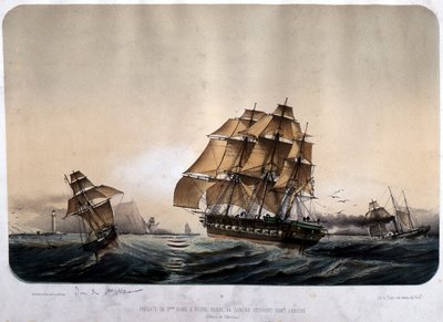 Fregate 2. řada na Gibraltaru. od Louis Le Breton