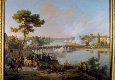 Generál Bonaparte dává rozkaz k bitvě u mostu Lodi (10. května 1796) během prvního tažení do Itálie (1796-1797) Obraz Louis Francois Lejeune (1775-1848) 19. století Sun. 1,85 x 2,40 m od Louis Lejeune