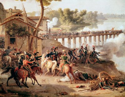 Napoleon Bonaparte vydává rozkazy během bitvy u Lodi od Louis Lejeune