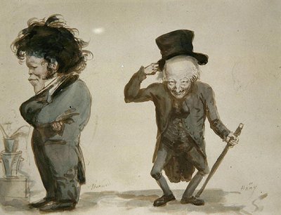 Abbe Hauy a Thenard (akvarel na papíře) od Louis Leopold Boilly