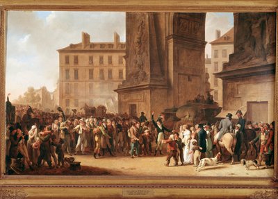 Odjezd rekrutů na Porte Saint Denis v Paříži do napoleonských válek od Louis Leopold Boilly