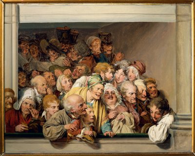 Francie, Paříž, Versailles, Theatre Box v den volného představení od Louis Leopold Boilly