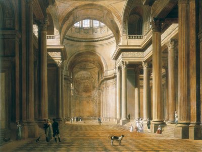 Interiér Pantheonu v Paříži. Obraz Louis Leopold BOILLY od Louis Leopold Boilly
