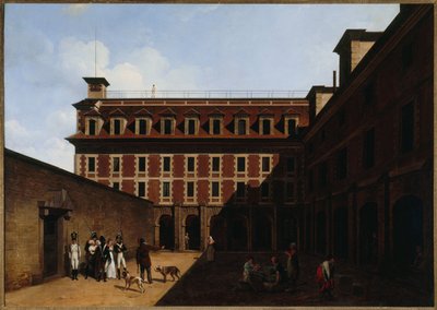 Věznice Madelonnettes, rue des Fontaines, asi 1810 (olej) od Louis Leopold Boilly