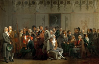 Setkání umělců v Ateliéru Isabey od Louis Leopold Boilly