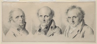 Portréty Charlese Perciera, Pierre-Francois Leotard Fontaine a Claude-Louis Bernier, před rokem 1807 od Louis Leopold Boilly